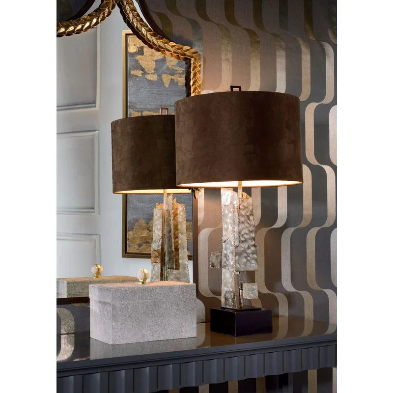 Kahn White Wash Steel Made Table Lamp - LOOMLAN - Wildwood - Table Lamps