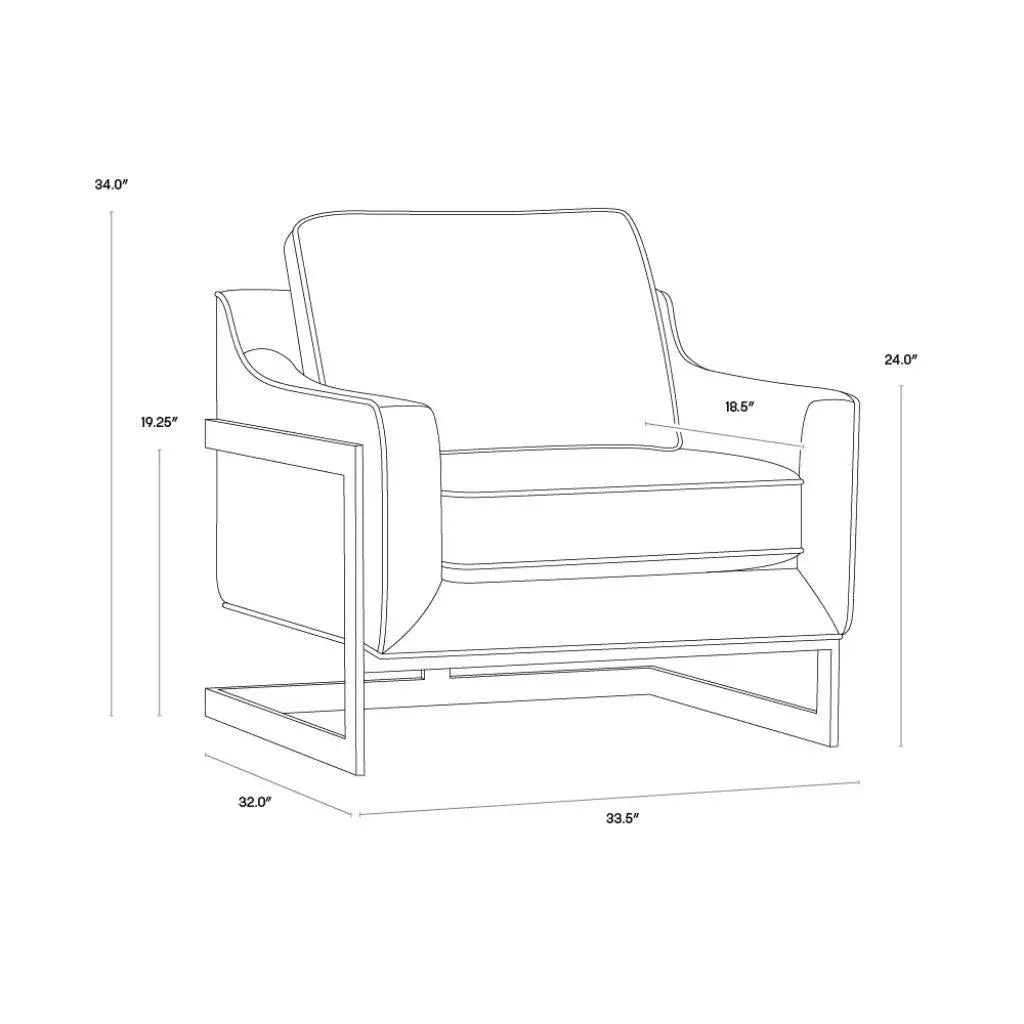 Kalmin Fabric Lounge Chair - LOOMLAN - SUNPAN - Club Chairs