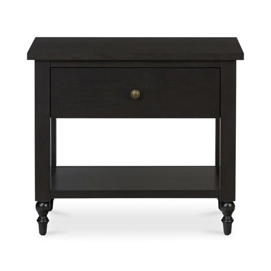 Katherine Black Soft Closing Drawer Nightstand - LOOMLAN - Moe's Home - Nightstands