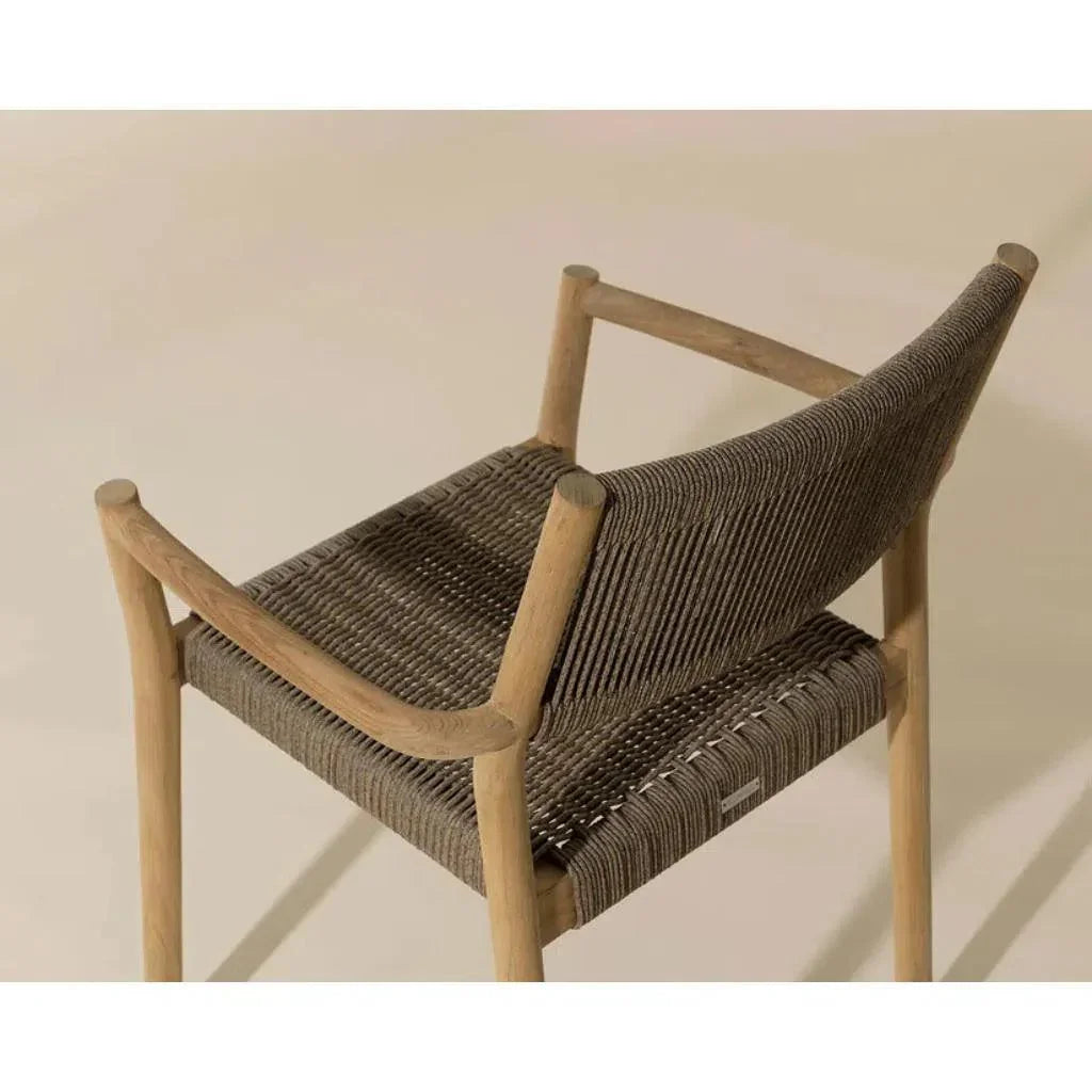 Kavala Rope Stackable Outdoor Dining Armchair-Outdoor Dining Chairs-SUNPAN-LOOMLAN