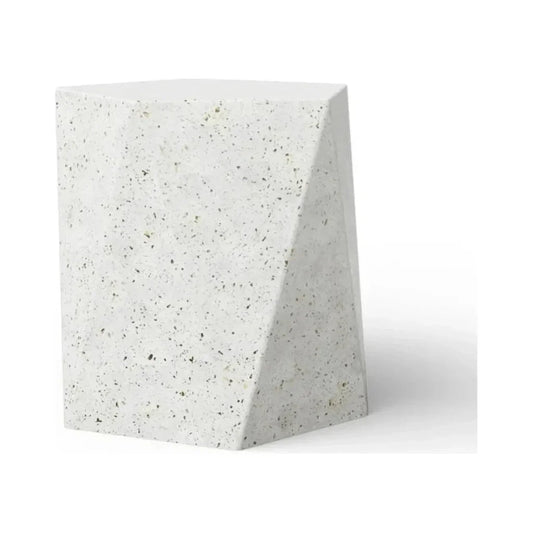 Kelson Pentagonal Surfaced Concrete Outdoor Stool-Garden Stools-Urbia-LOOMLAN