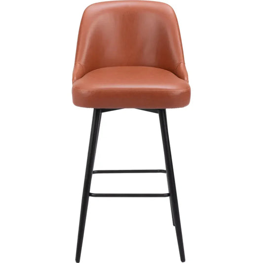 Keppel Swivel Barstool Brown - LOOMLAN - Zuo Modern - Bar Stools