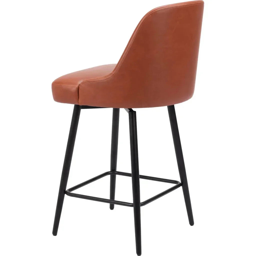 Keppel Swivel Counter Stool Brown - LOOMLAN - Zuo Modern - Counter Stools