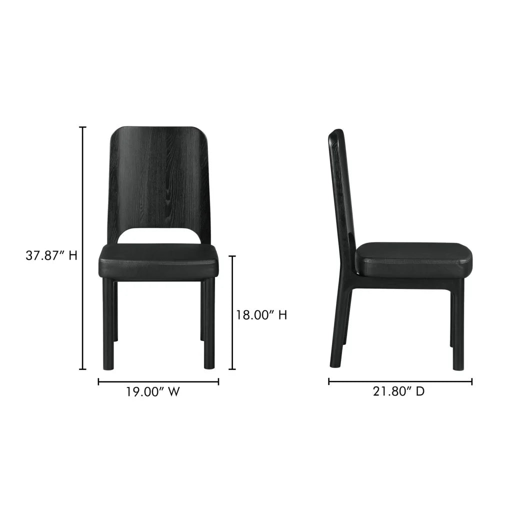 Kerr Vegan Leather Design Dining Chair (Set Of 2) - LOOMLAN - Moe's Home - Dining Chairs