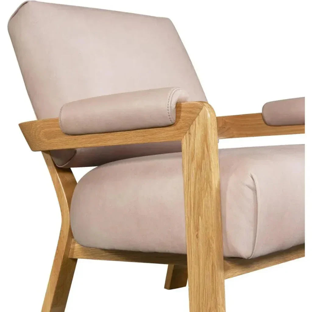 Kervella Full Aniline Nubuck Leather Accent Chair - LOOMLAN - One For Victory - Accent Chairs