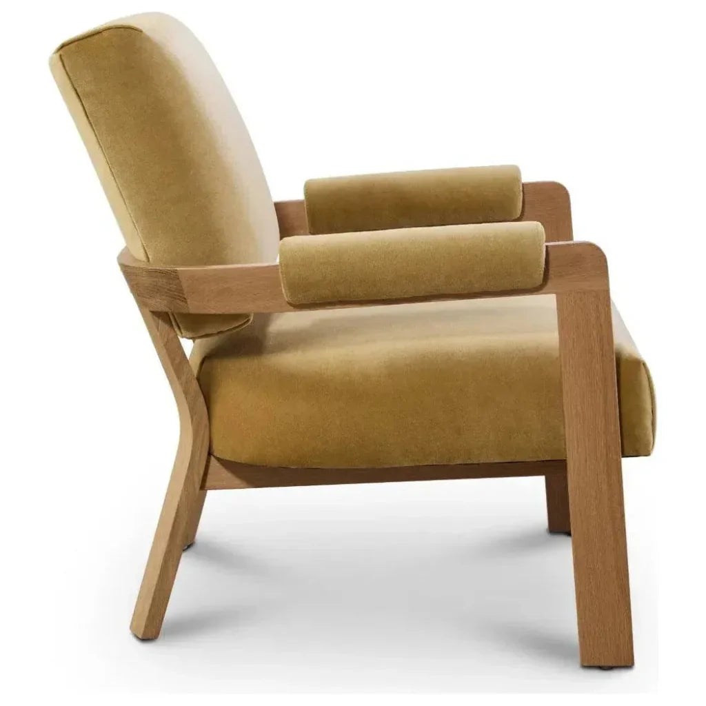 Kervella Stain Resistant Velvet Accent Chair - LOOMLAN - One For Victory - Accent Chairs