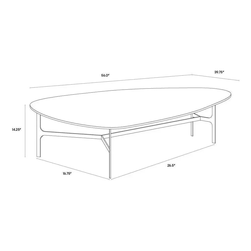 Kiernan Coffee Table Black Glass Top & Metal - LOOMLAN - SUNPAN - Coffee Tables