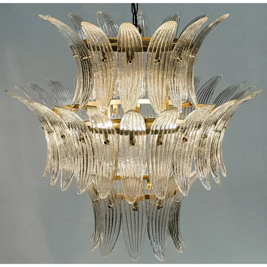 King Metal and Glass Chandelier - LOOMLAN - Noir - Chandeliers