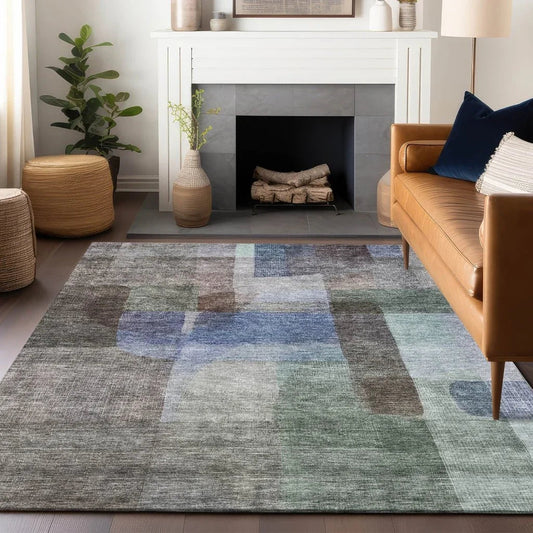 Kyra Brown Washable Indoor-Outdoor Rug-Outdoor Rugs-LOOMLAN Rugs-LOOMLAN