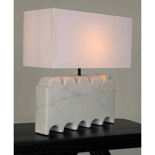 Darth White Marble Base Table Lamp