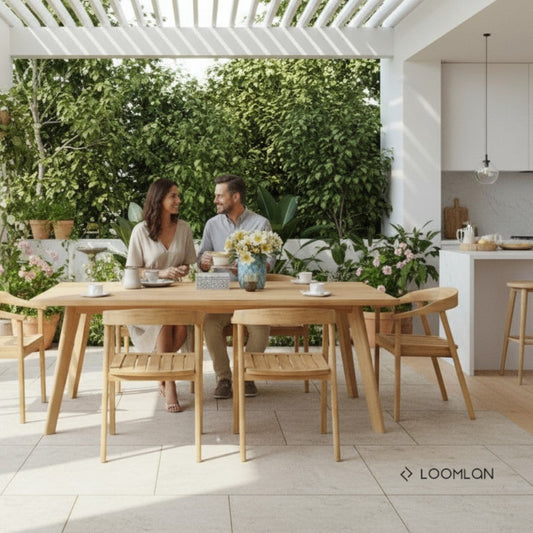 La Costa Teak Patio Rectangular Dining Set 7PC