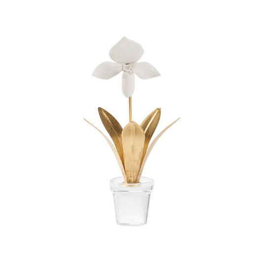 Lady Slipper Porcelain Orchid Sculpture