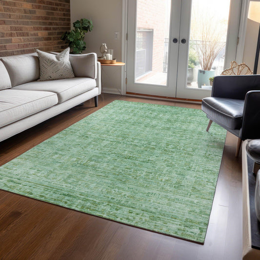 Laeoril Teal Washable Indoor-Outdoor Rug