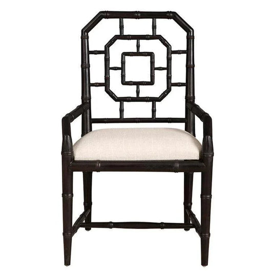 Lahara Linen Black Armchair - LOOMLAN - Furniture Classics - Accent Chairs
