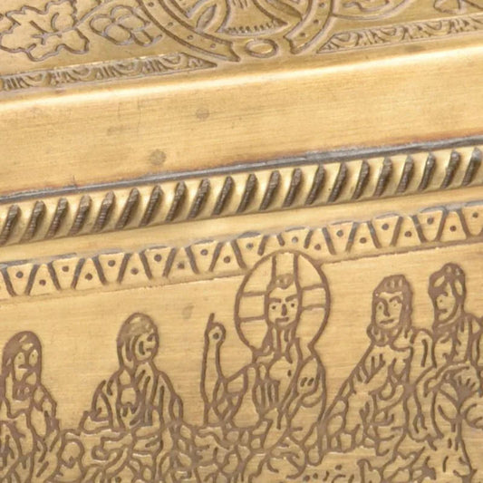 Lamb Sculpture Topped Decorative Brass Box - LOOMLAN - Wildwood - Boxes & Bowls