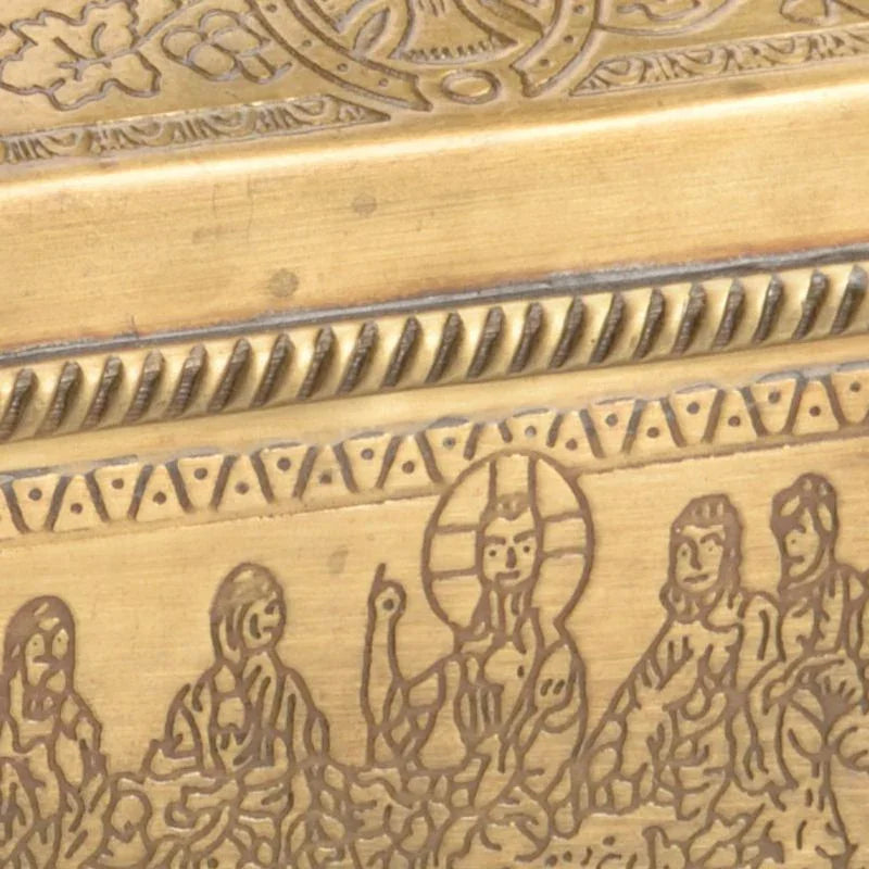 Lamb Sculpture Topped Decorative Brass Box - LOOMLAN - Wildwood - Boxes & Bowls