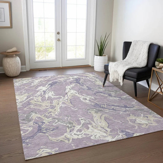 Lani Purple Washable Indoor-Outdoor Rug-Outdoor Rugs-LOOMLAN Rugs-LOOMLAN