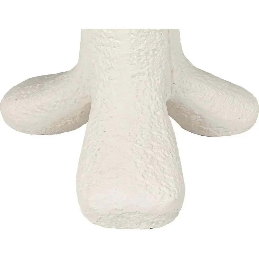 Laramy White Fiber Cement Round Side Table - LOOMLAN - Noir - Side Tables