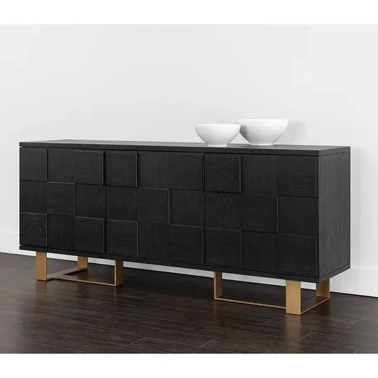 Lars Sideboard Antique Brass & Ample Storage - LOOMLAN - SUNPAN - Sideboards