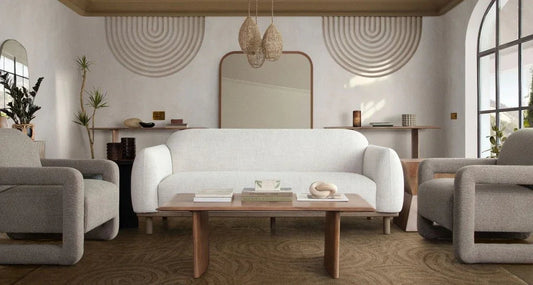 Larson Light Barley Fabric Sofa - LOOMLAN - Diamond Sofa - Sofas & Loveseats