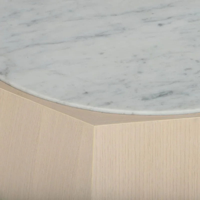 Laurence Marble Top Geometric Coffee Table - LOOMLAN - Wildwood - Coffee Tables