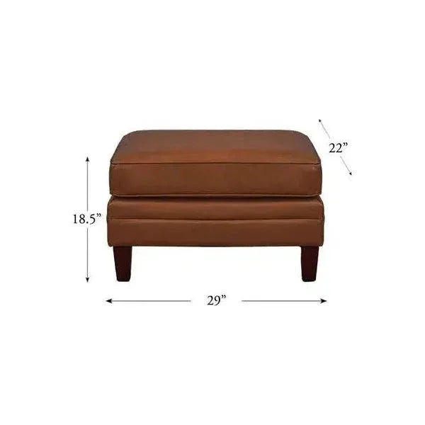 Leather Ottoman American Collection - LOOMLAN - Uptown Sebastian - Poufs and Stools