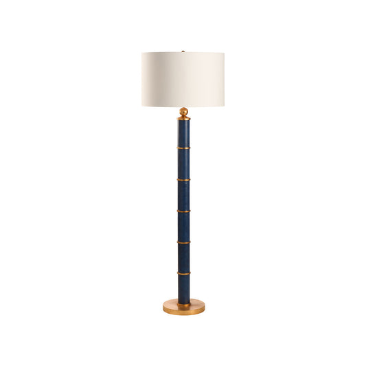 Leather Warp Blue Floor Lamp-Floor Lamps-Chelsea House-LOOMLAN