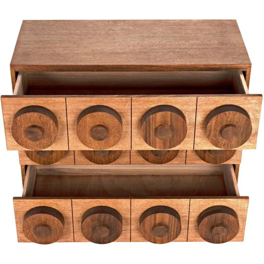 Lego Wood Dark Walnut Sideboard 3 Drawers - LOOMLAN - Noir - Sideboards