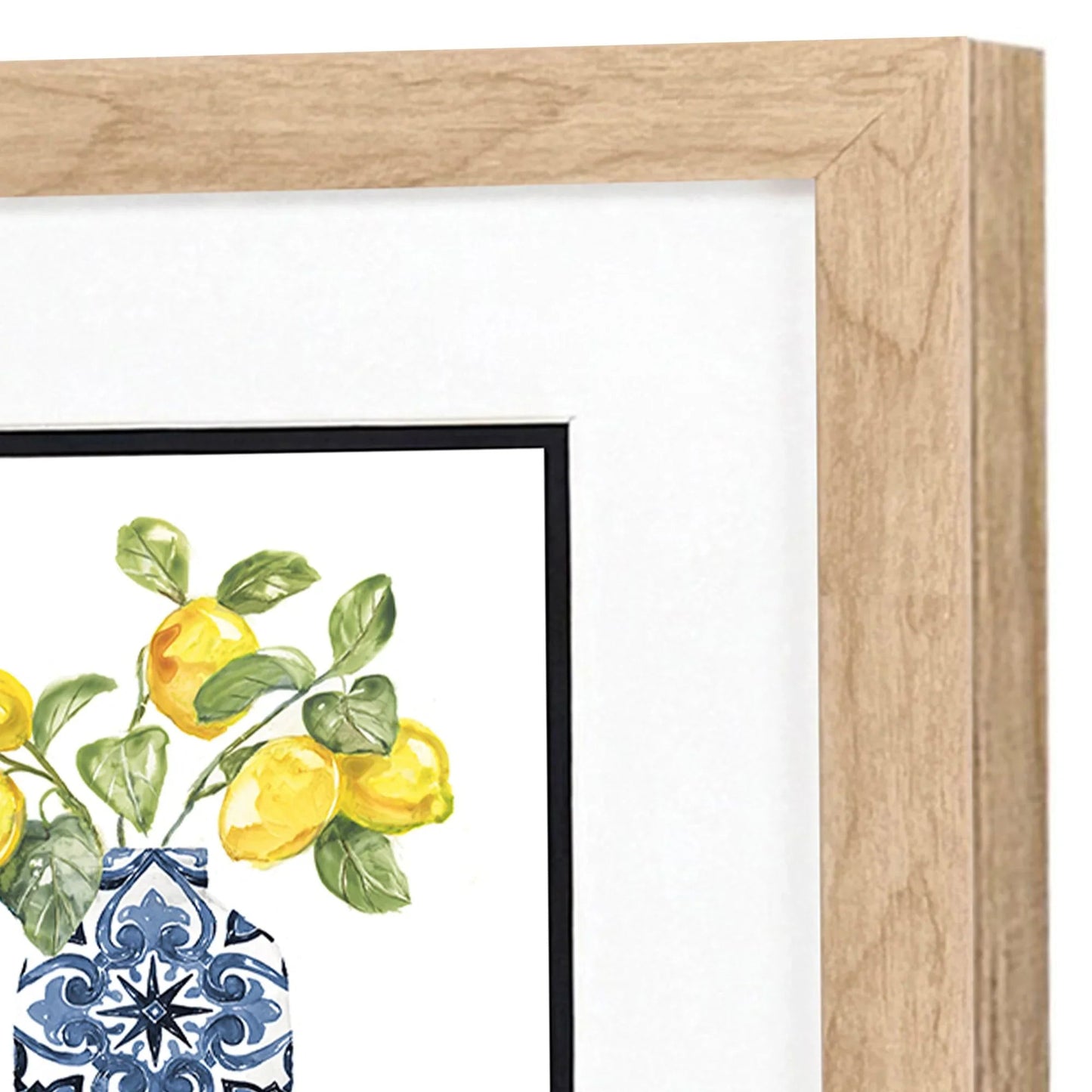 Lemon Life Blue Framed Wall Art 2PC