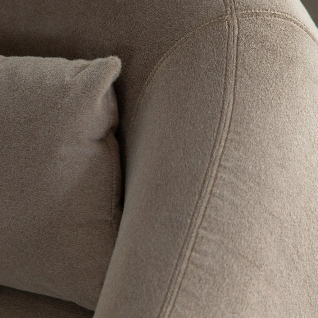 Lena Fawn Fabric Swivel Accent Chair - LOOMLAN - Diamond Sofa - Club Chairs