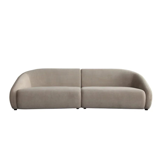 Lena Fawn Faux Alpaca Fabric Sofa - LOOMLAN - Diamond Sofa - Sofas & Loveseats