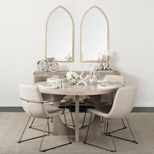 Liesl Wood Round Dining Table-Dining Tables-Mercana-LOOMLAN