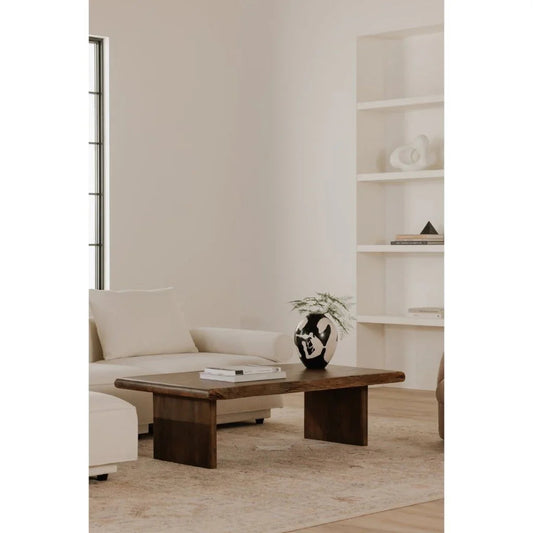 Lila Brown Acacia Wood Design Coffee Table - LOOMLAN - Moe's Home - Coffee Tables