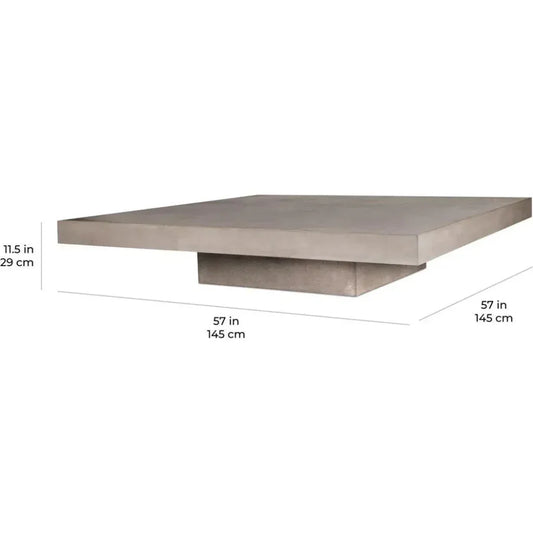 Lima Coffee Table - Ebony White Outdoor Coffee Table-Outdoor Coffee Tables-Seasonal Living-LOOMLAN