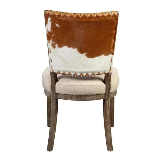 Lina Leather and Linen Chair Set of 2 - LOOMLAN - Furniture Classics - Dining Chairs