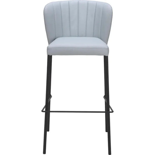 Linz Barstool (Set of 2) Gray - LOOMLAN - Zuo Modern - Bar Stools