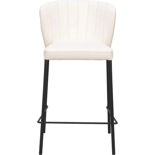 Linz Counter Stool (Set of 2) Cream - LOOMLAN - Zuo Modern - Counter Stools