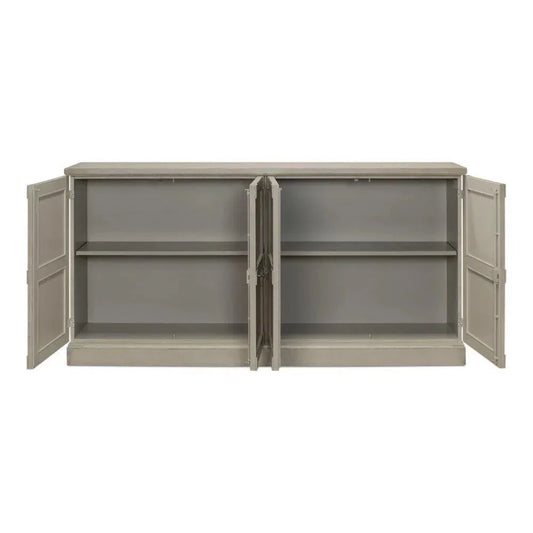 Lionisio Buffet 75" Wash Gray Wood Doors - LOOMLAN - Sarreid - Sideboards