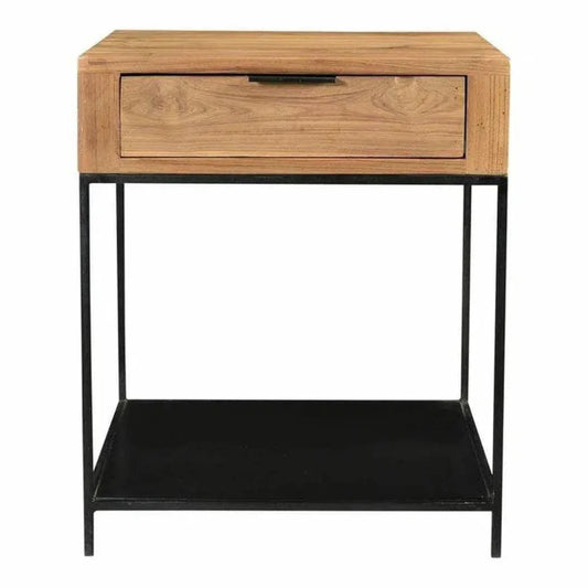 Lola Side Table Natural Contemporary - LOOMLAN - Moe's Home - Side Tables