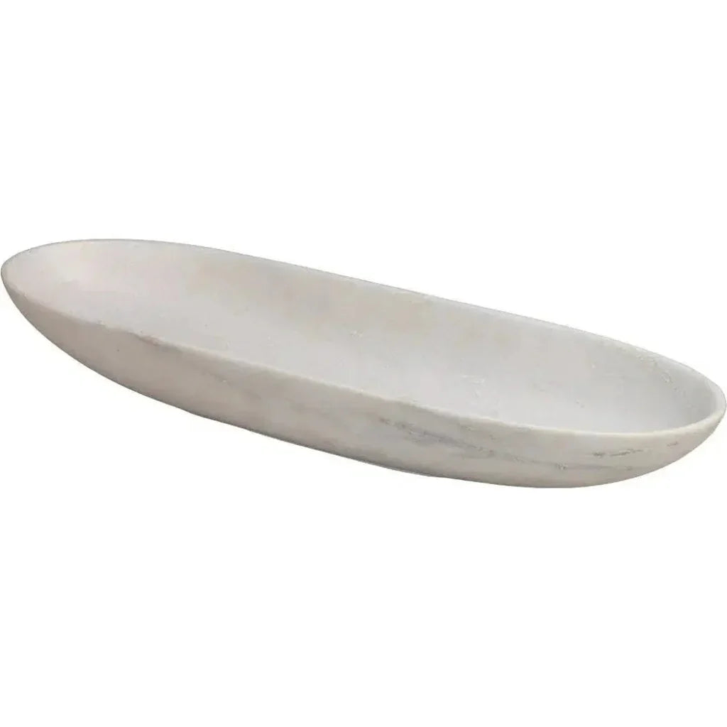 Long Oval Handmade Marble Bowl