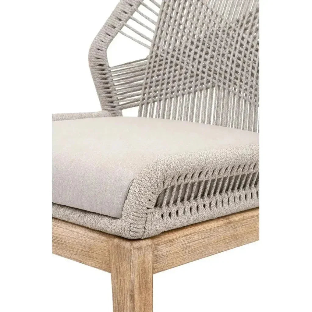 Loom Outdoor Rope Barstool Taupe Rope Wood-Outdoor Bar Stools-Essentials For Living-LOOMLAN