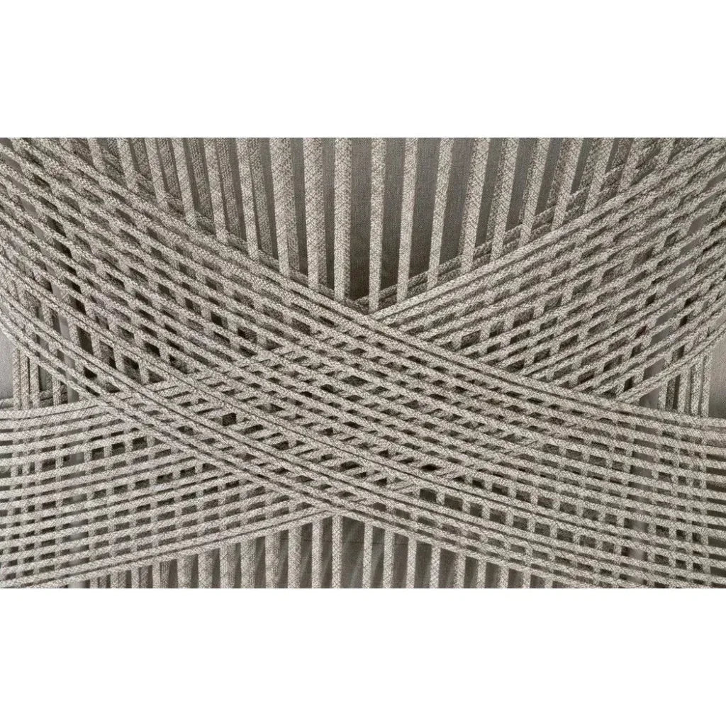 Loom Outdoor Rope Club Chair Gray Teak Wood-Outdoor Lounge Chairs-Essentials For Living-LOOMLAN