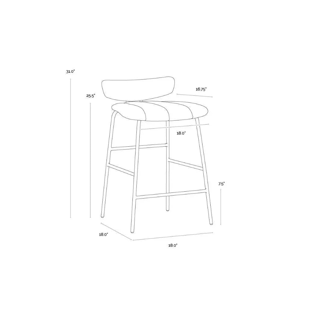 Lorelei Leather Counter Stool - LOOMLAN - SUNPAN - Counter Stools