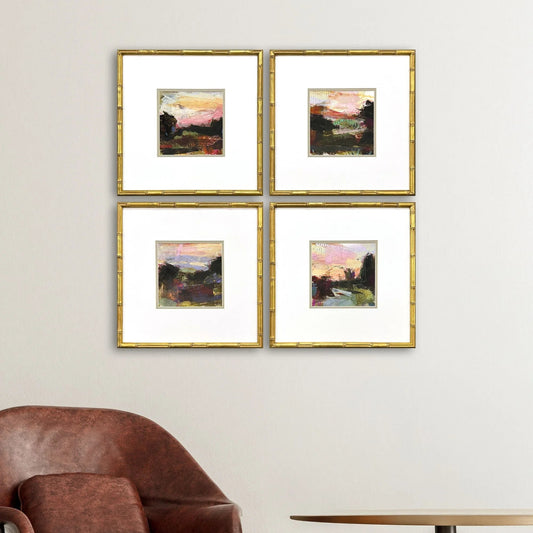 Lost Wood Green Framed Wall Art 4PC