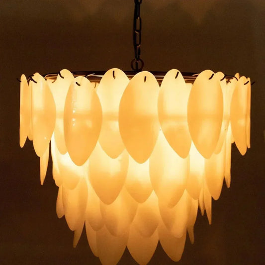 Lotus Glass Petals Chandelier