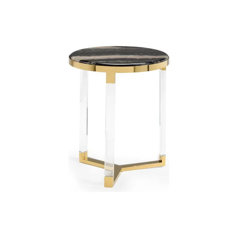 Lovelock Acrylic Made Round Side Table - LOOMLAN - Chelsea House - Side Tables