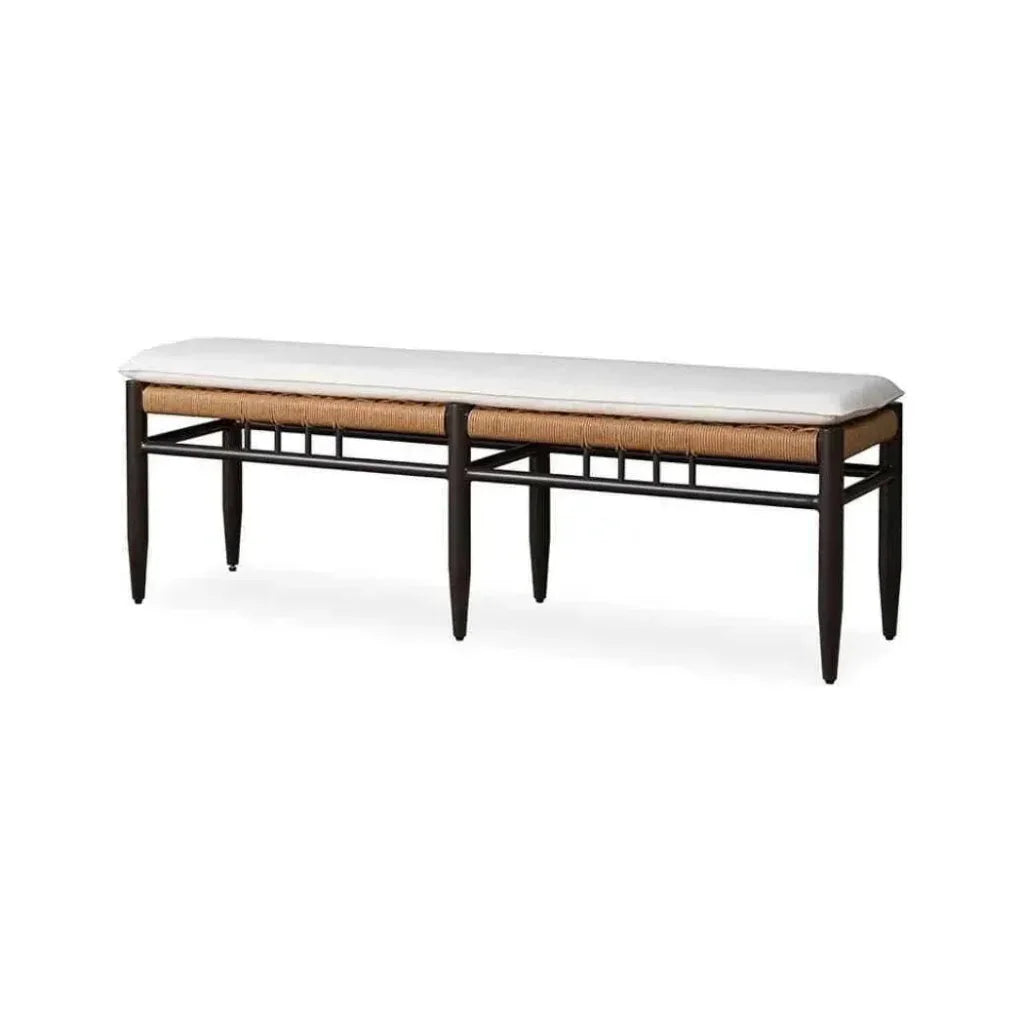 Low Country Dining Bench Premium Wicker Furniture-Outdoor Benches-Lloyd Flanders-LOOMLAN