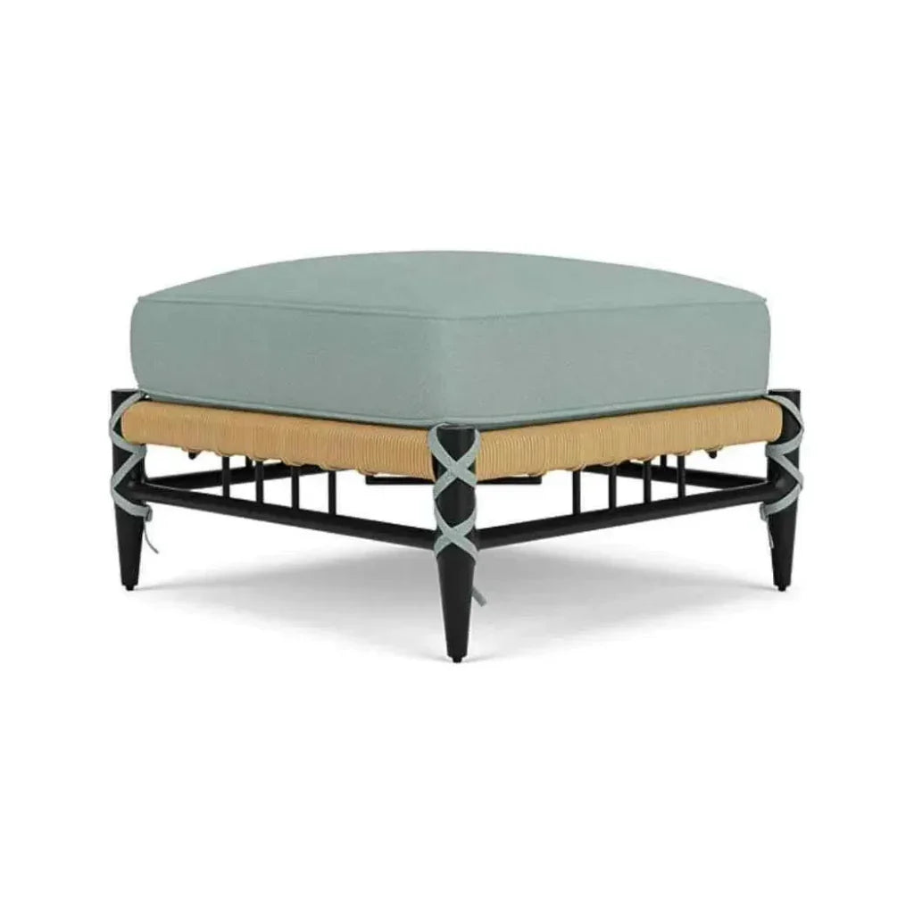 Low Country Ottoman Premium Wicker Furniture-Outdoor Ottomans-Lloyd Flanders-LOOMLAN