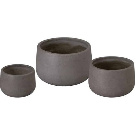 Low Opus Gray Terrazzo Round Planter - LOOMLAN - Planters