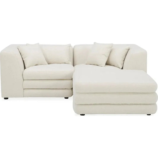 Lowtide Nook Performance Fabric Modular Sectional-Modular Sofas-Moe's Home-Warm White-LOOMLAN